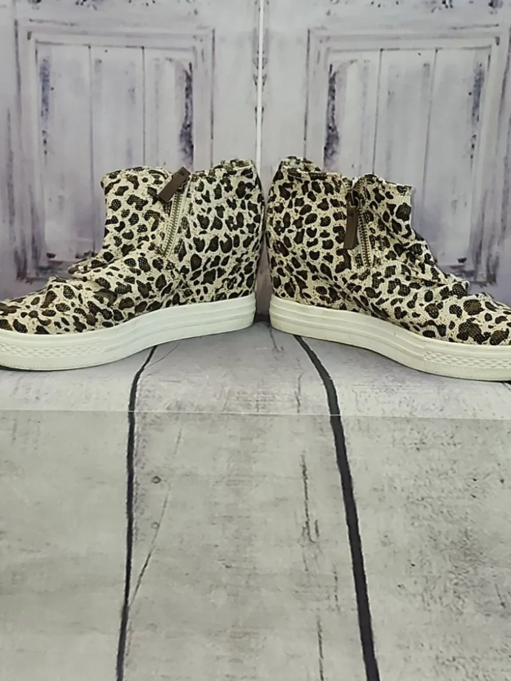 Not Rated Animal Print Wedge Sneakers